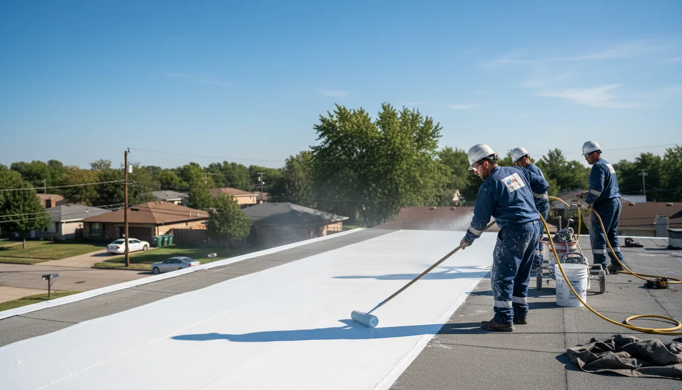 Commercial roof coating in Gould City, MI near me
